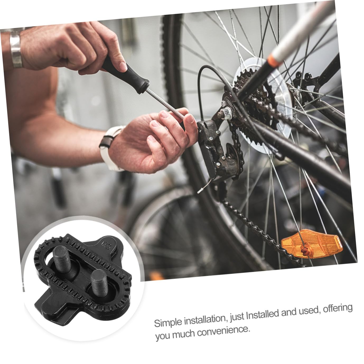 BESPORTBLE 3paia Tacchette Per Bici Da Montagna Autolock Multi-direzionale Sostituzione Per Pedali Alta Affidabilità e Stabilità