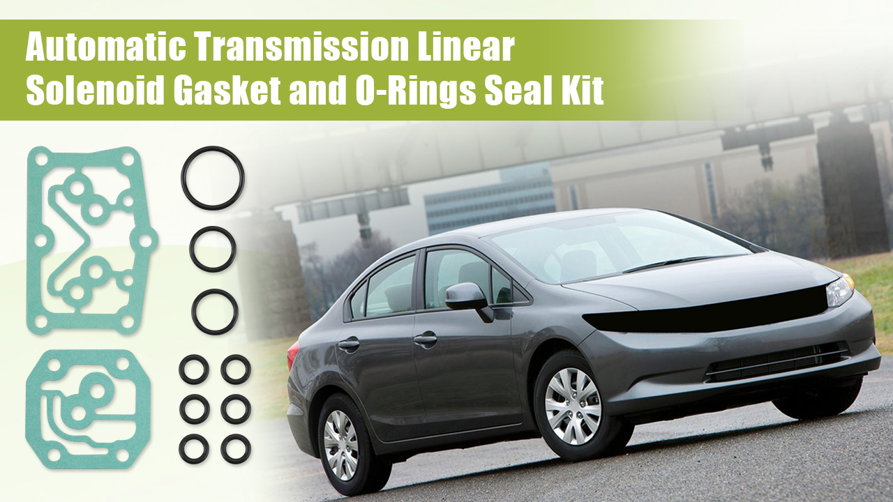 Image of Automatic Transmission Linear Solenoid Gasket and O-Rings Seal Kit Fit for Honda Civic 2006-2013 Fit 2007-2013, Replacement 28262-RPC-000 28252-PRP-000