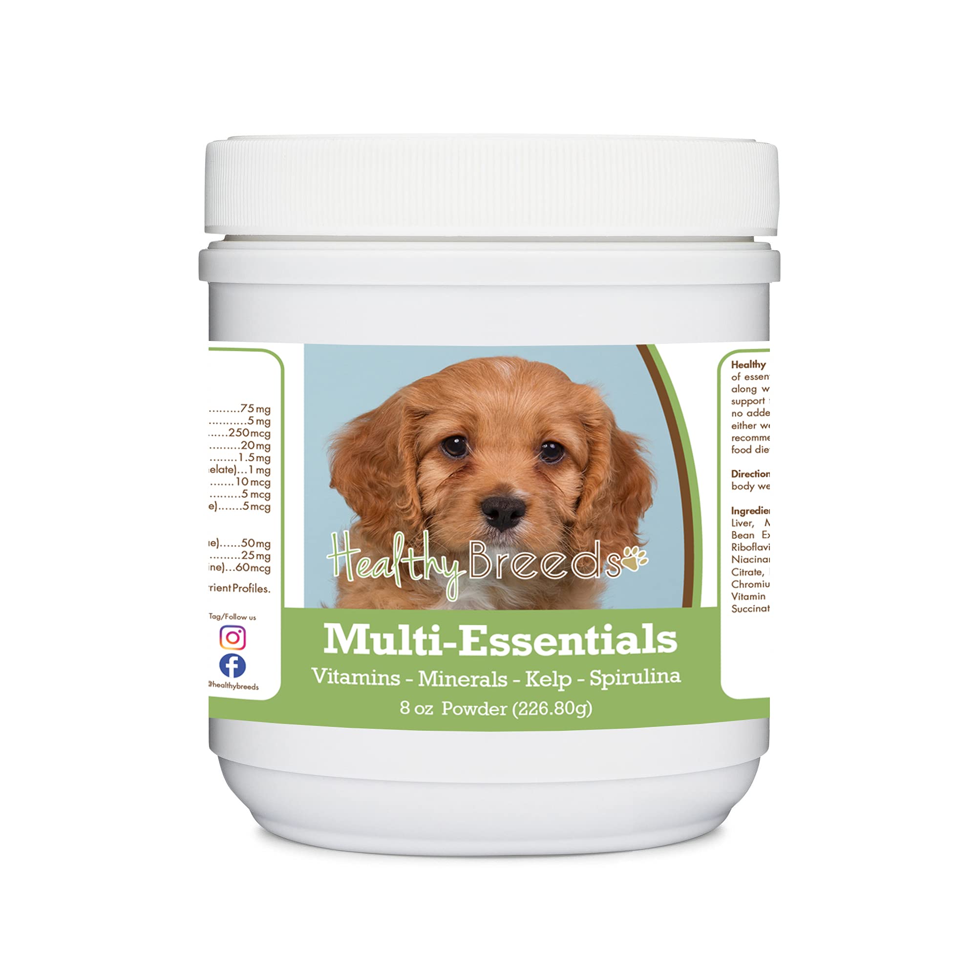 Healthy Breeds Cavapoo Multi-Essentials Powder for Dogs - an Ideal Supplement of Vitamins, Minerals &amp; Antioxidants for Your Dog - 8 oz