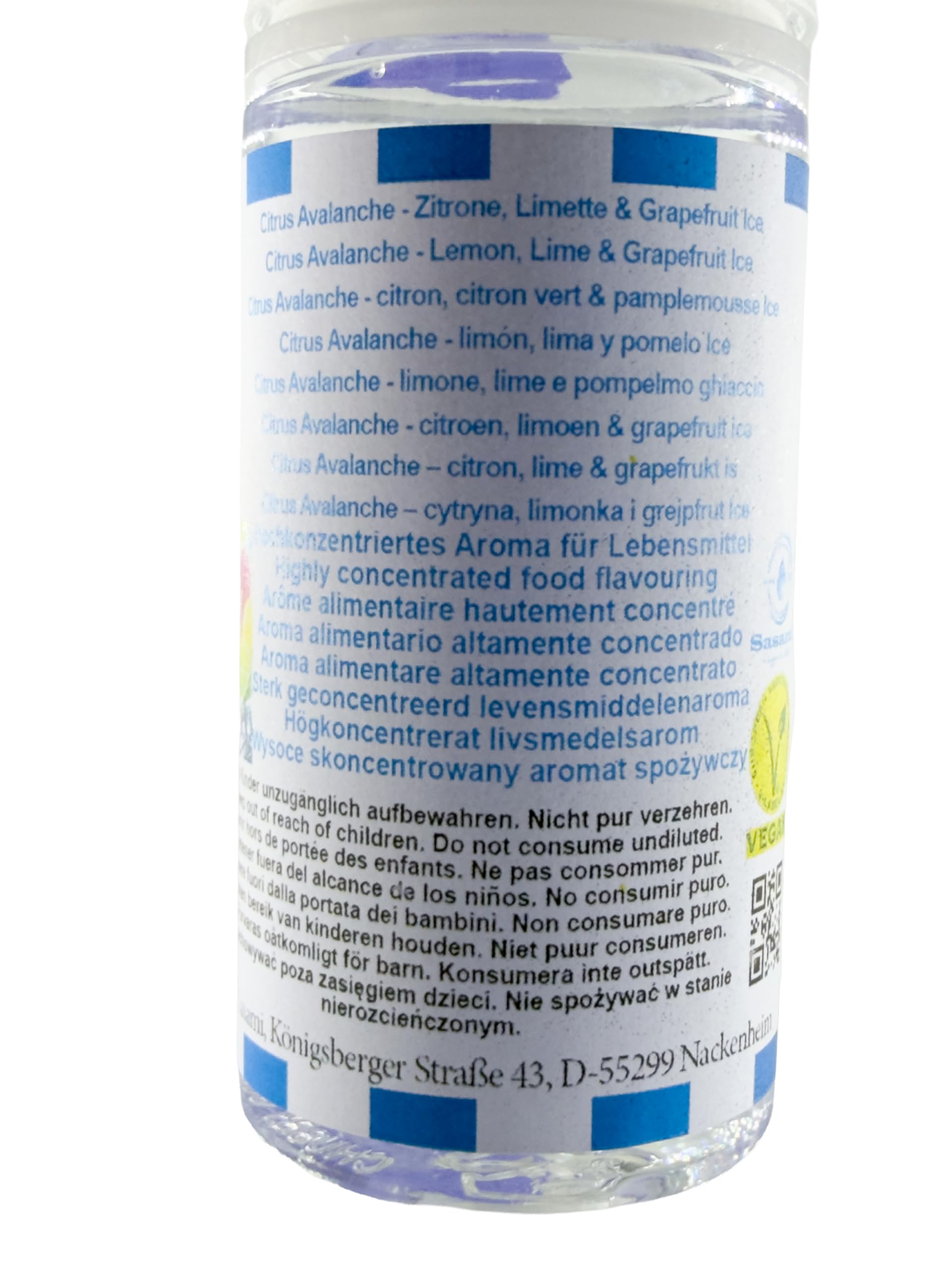 Citrus Avalanche – cytryna, limonka i grejpfrut Ice aromat koncentrat – Wegański – Sasami – 100ml