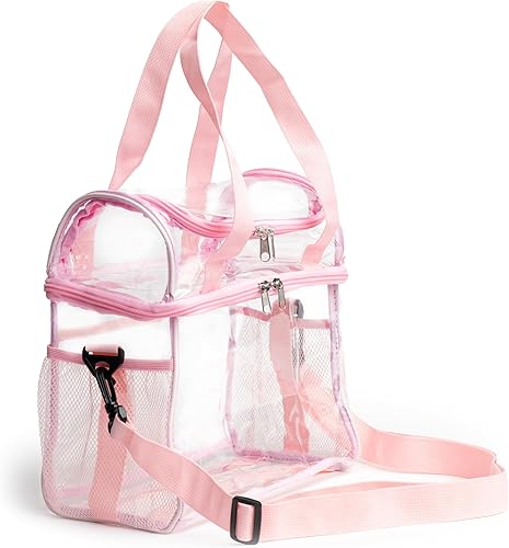 Miniatura 5 de Bolsa de almuerzo transparente, aprobada por estadios, resistente, grande, reutilizable, material de PVC