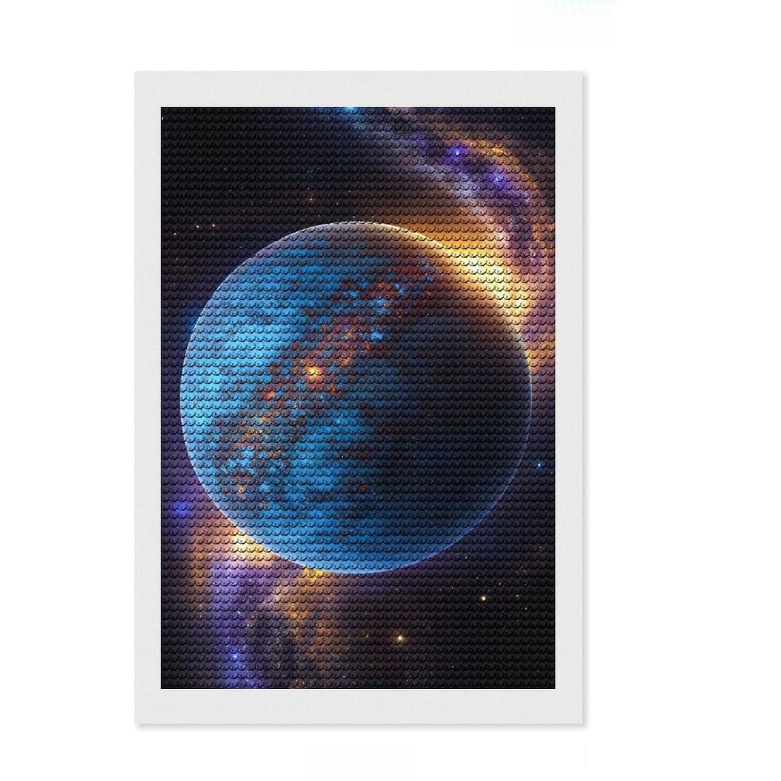 Junmoney Galactic Aftermath Diamond Art Canvas 8"x12", Home Wall Decor, for Craft Lovers, Stress Relief Craft, Holiday Gift Idea