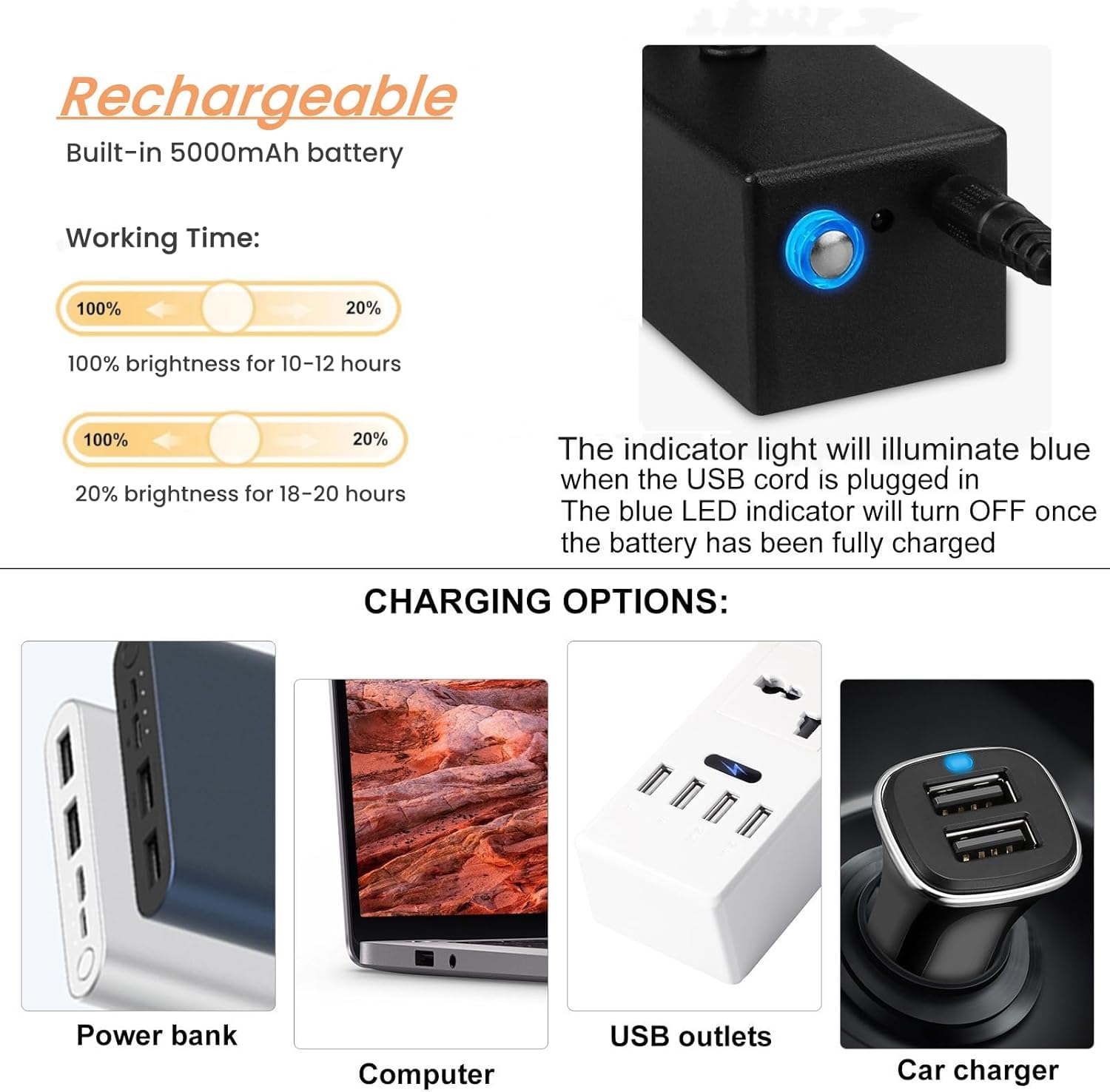 FUNCHDAY Lampe murale rechargeable sans fil avec télécommande, 280 lm à intensité variable, minuteur, 33 cm, fonctionne à piles en métal pour peintures, cadre (noir)