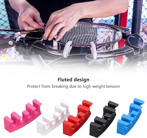 Miniatura 7 de Badminton Racket Load Distributor, Racket String Protector Tension Resistant Effective PVC Fluted for Maintenance