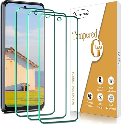 Kesuwe Paquete de 3 protectores de pantalla para Motorola Moto G 5G 2022 de vidrio templado (solo modelo 2022), antiarañazos, dureza 9H, sin burbujas
