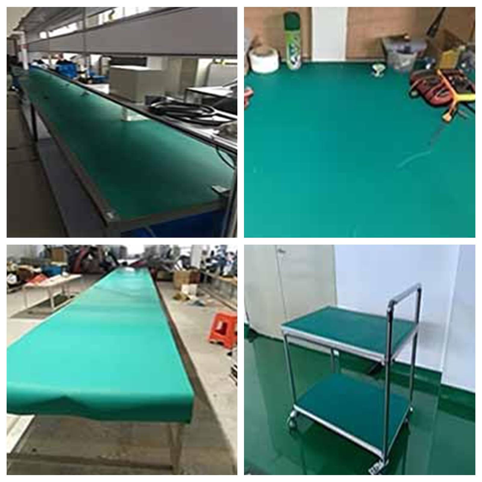 alfombrilla soldadura Longitud 100120150180250 CM Estera De Banco De Trabajo ESD Para Fábrica, 60 CM Ancho Almohadilla Disipadora Estática A Prueba Calor(Black,L 120 CM T 0.3 CM)