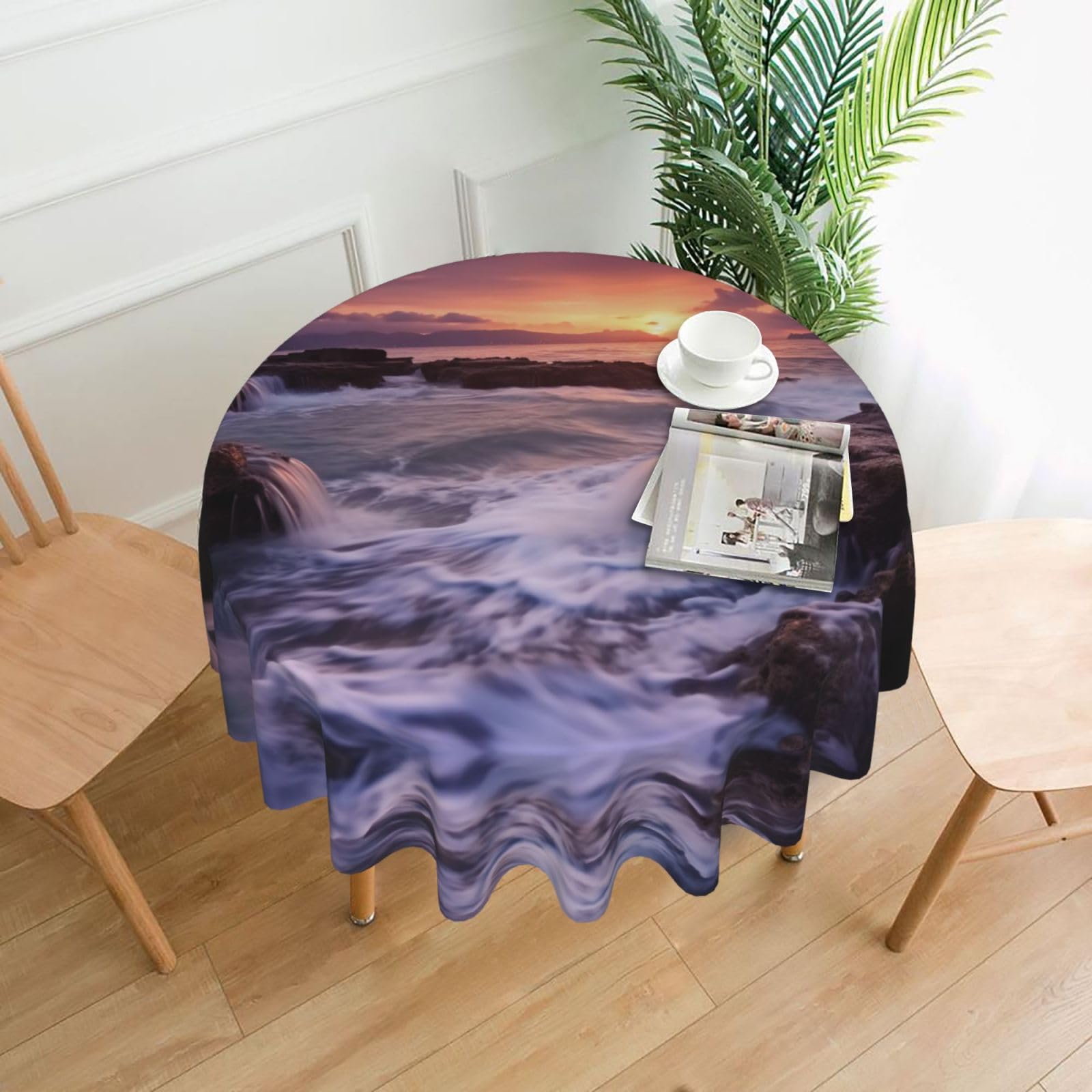 Nappe de plage anti-pli durable 152 cm pour repas de famille
