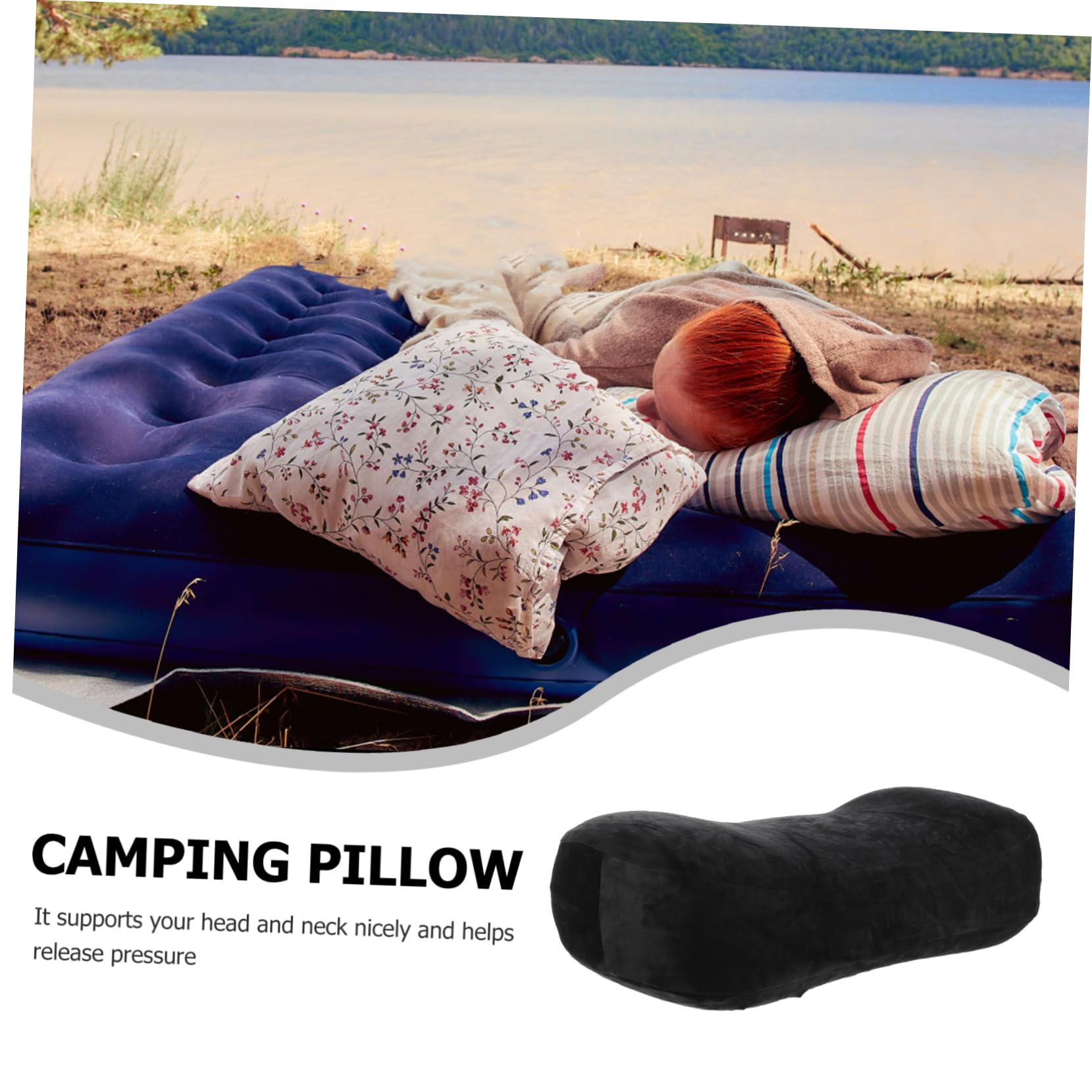 UKCOCO Almohada de Viaje Portátil de Viscoelástica Cojín de Descanso Almohada Siestas Oficina Transpirable