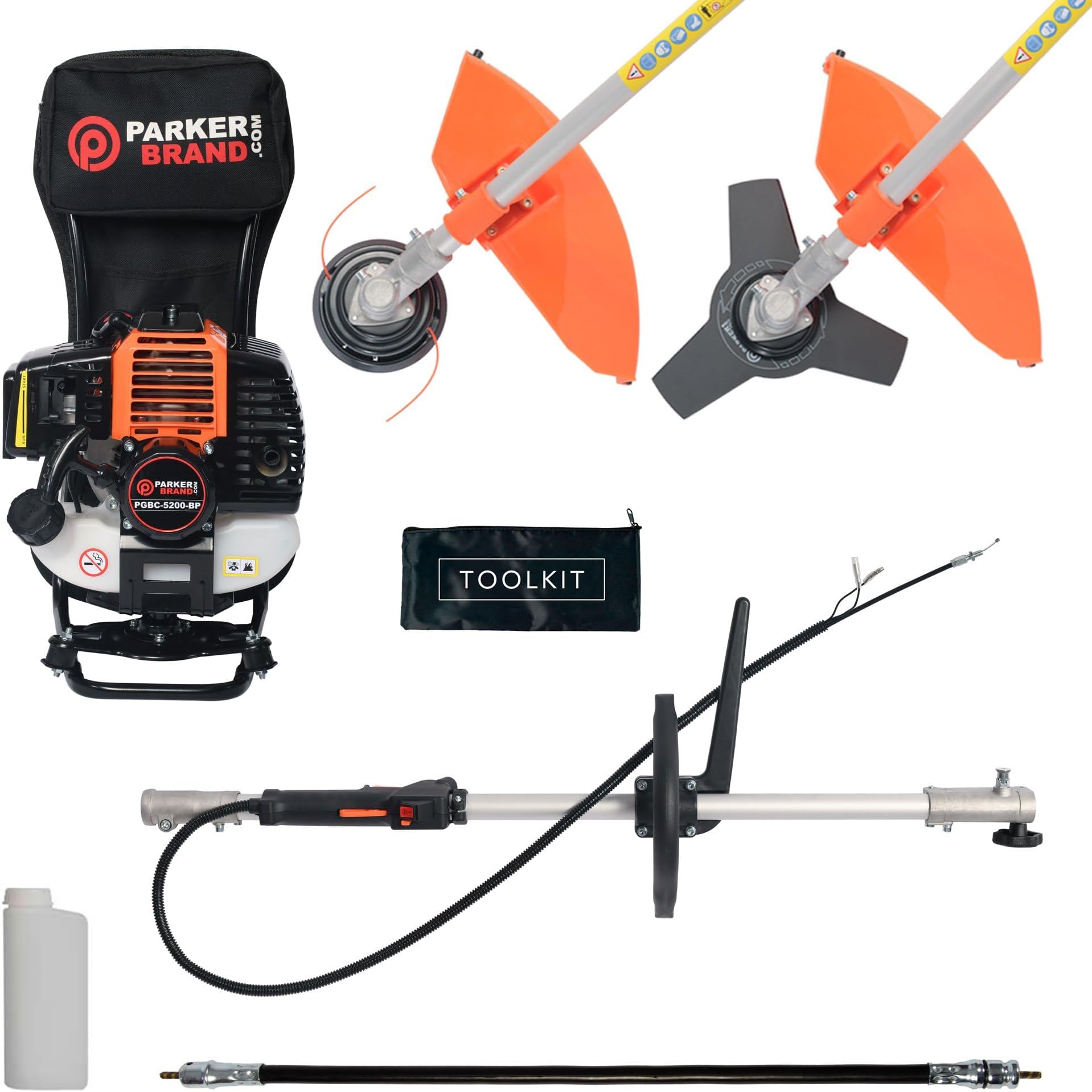 TIMBERPRO 52cc Heavy Duty Split Strimmer and Brush Cutter with 3 Blades ...