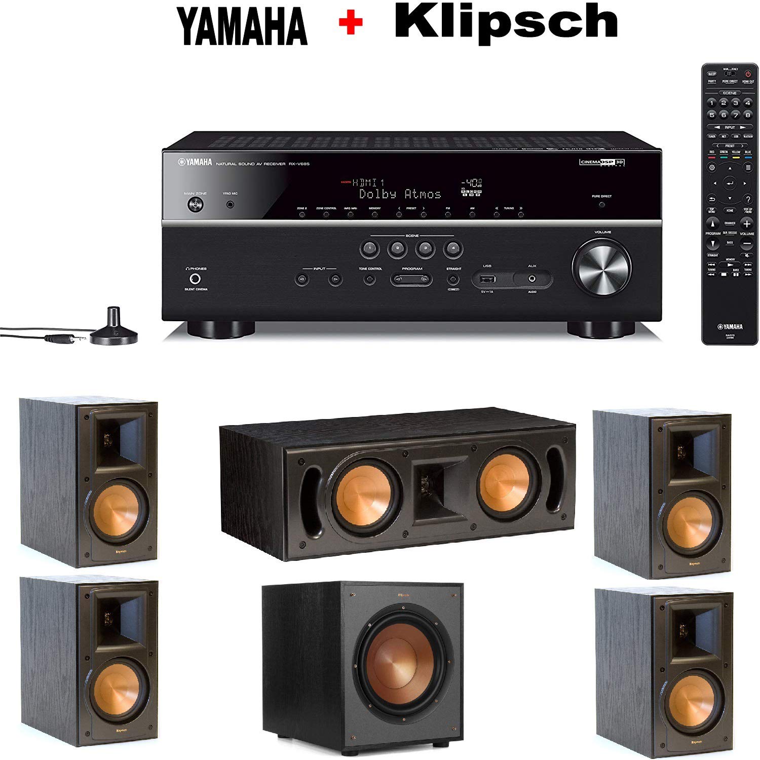 Buy YAMAHA RXV685 7.2Channel 4K Ultra HD AV Receiver + Pair of