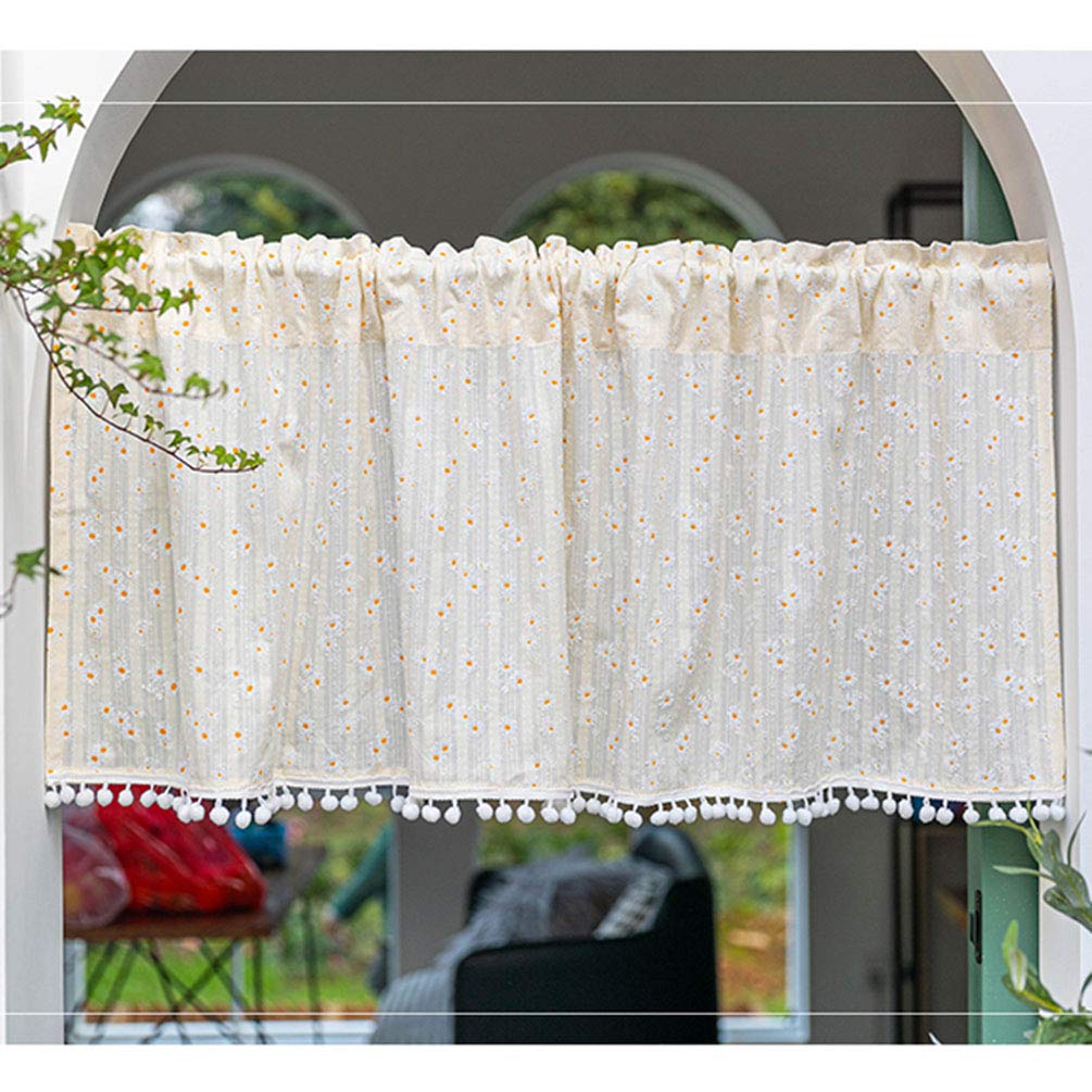 Cortinas de café hechas a mano modernas para ventanas cortas de hogar