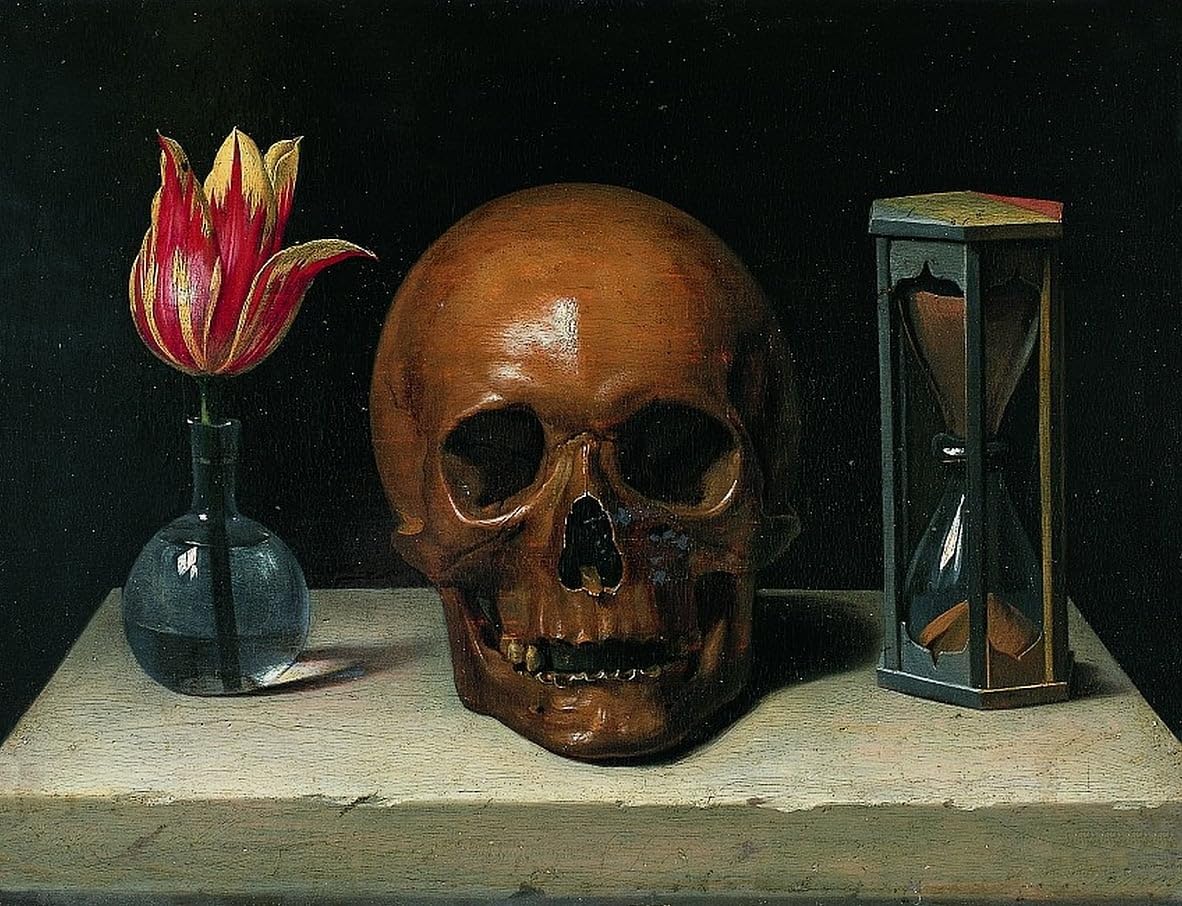 Peinture sur toile Philippe De Champaigne Vanitas 58x90cm pour décoration salon et bureau