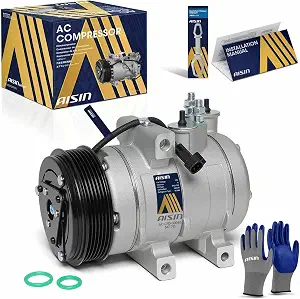 AISIN AC Compressor (10S17) with 6-Groove Pulley & Clutch