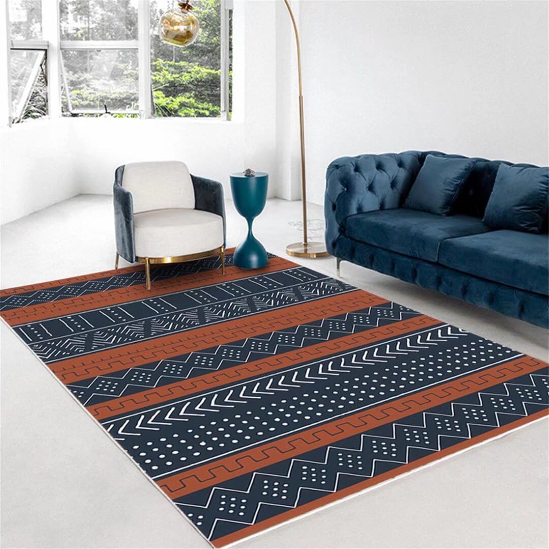 Decoracion Dormitorio Juvenil Alfombras Grandes Baratas Alfombra Antideslizante En La Cocina Azul Oscuro 100X200Cm Naranja