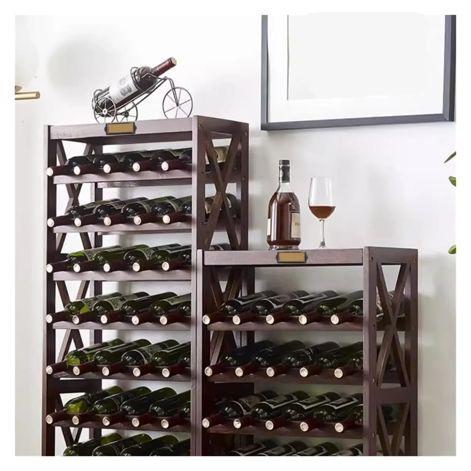 Porta etichette per cassetti, 100 pezzi, in ottone anticato, telaio in ferro con viti, per documenti, cassetti, armadietti, etichette, kit per ufficio, biblioteca, libreria, scaffali