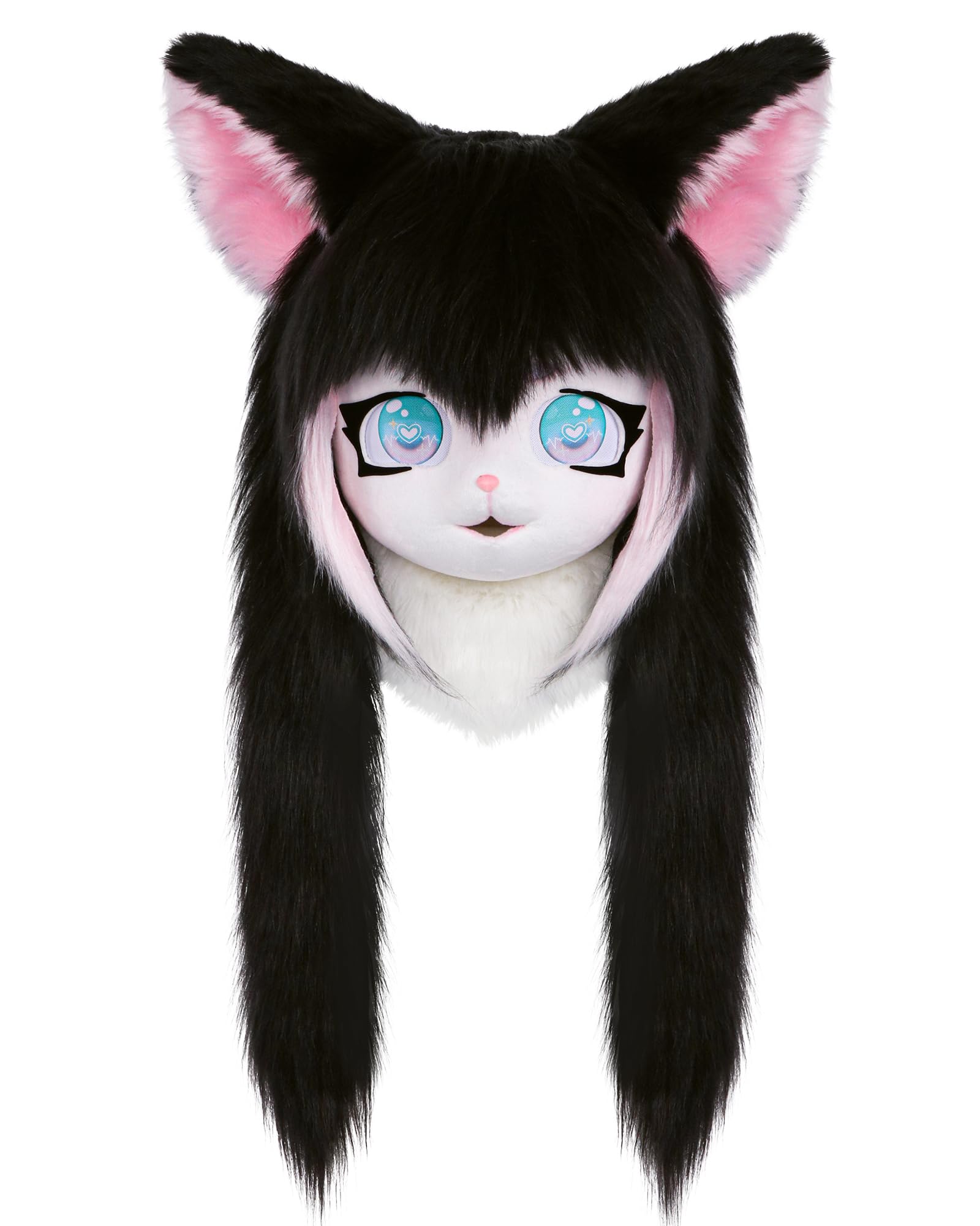 Cosplay Fursuit Kopfbedeckung Tierkopf Katzenmaske Halloween Maskerade Erwachsene Kostüm Zubehör Set