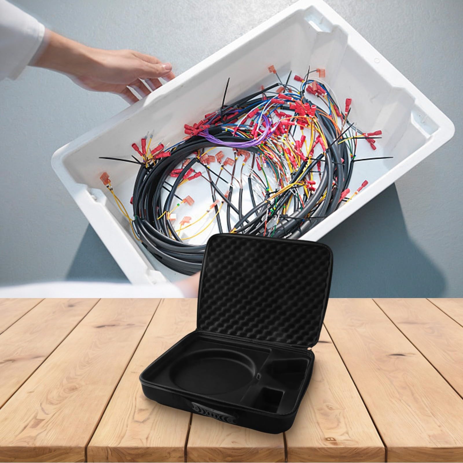 Custodia rigida per Starlink per mini kit, valigia da viaggio portatile con protezione antiurto e scomparti per antenna, cavo e accessori, 35 x 10 x 42 cm