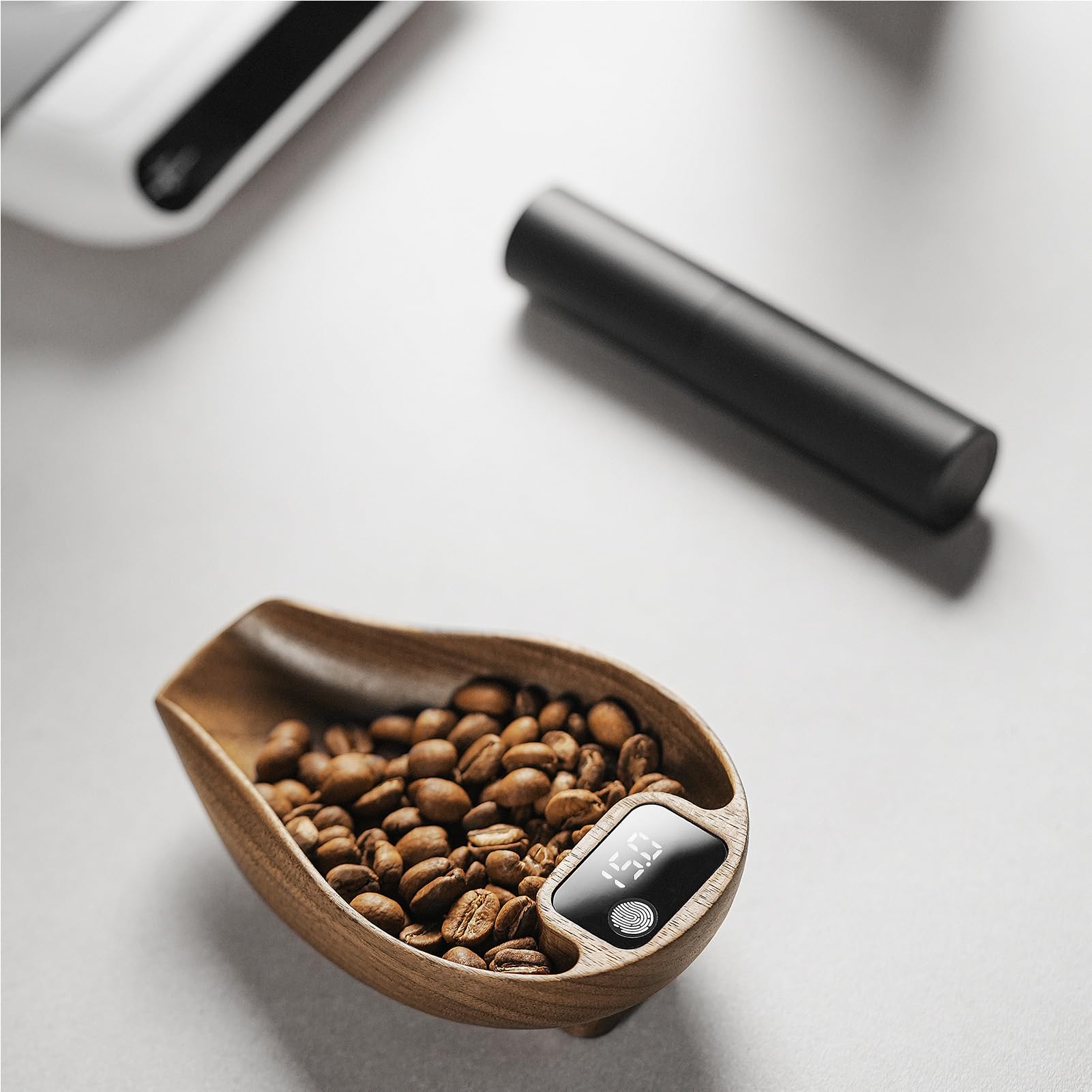 GOWENIC Zestaw z Fasoli Kawy i Zestaw Butelek z Sprayem, Mini Cyfrowa Skala dla Kawy 0,1 G wysoką precyzję z Wyświetlaczem LED TYP CAŁA dla Baristów Brewing Domowy (BLACK)