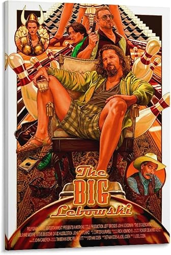 Póster de película vintage The Big Lebowski de 1998 (3) pinturas artísticas de pared, lienzo, decoración de pared, decoración del hogar, decoración