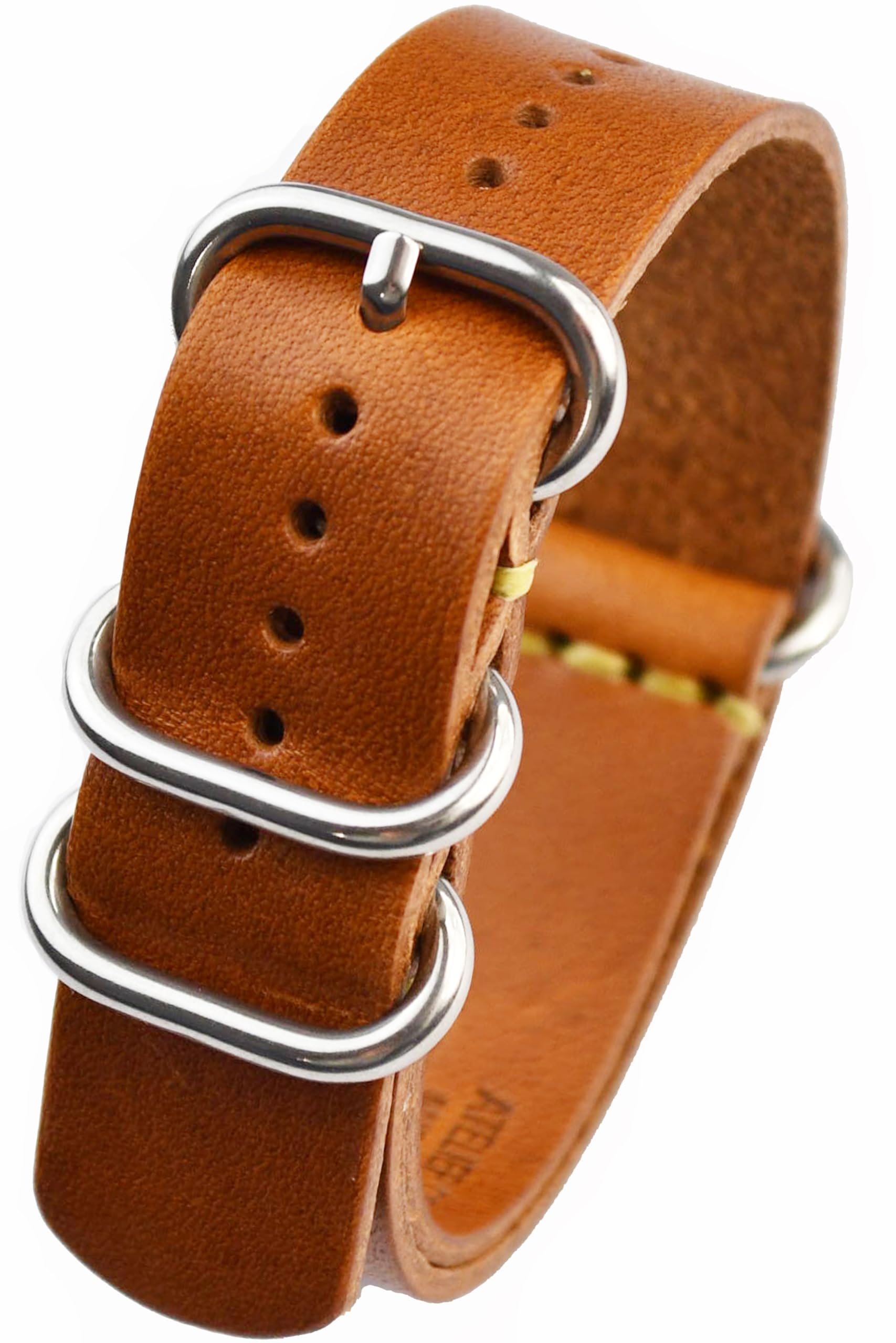 Codel atelier Codel Nato Belt, Tochigi Leather Watch, Band, Military, Genuine Leather, Made in Japan, Lug width 19 mm/20 mm, Leather, No Gemstones : Clothing, Shoes & Jewelry