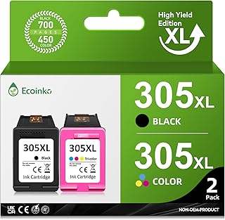 305 XL Cartridge 305 Replacement for HP 305, Ink 305 for HP Deskjet 2820e Cartridge 2720e 4220e 4120e 2710e Envy 6020e 603...