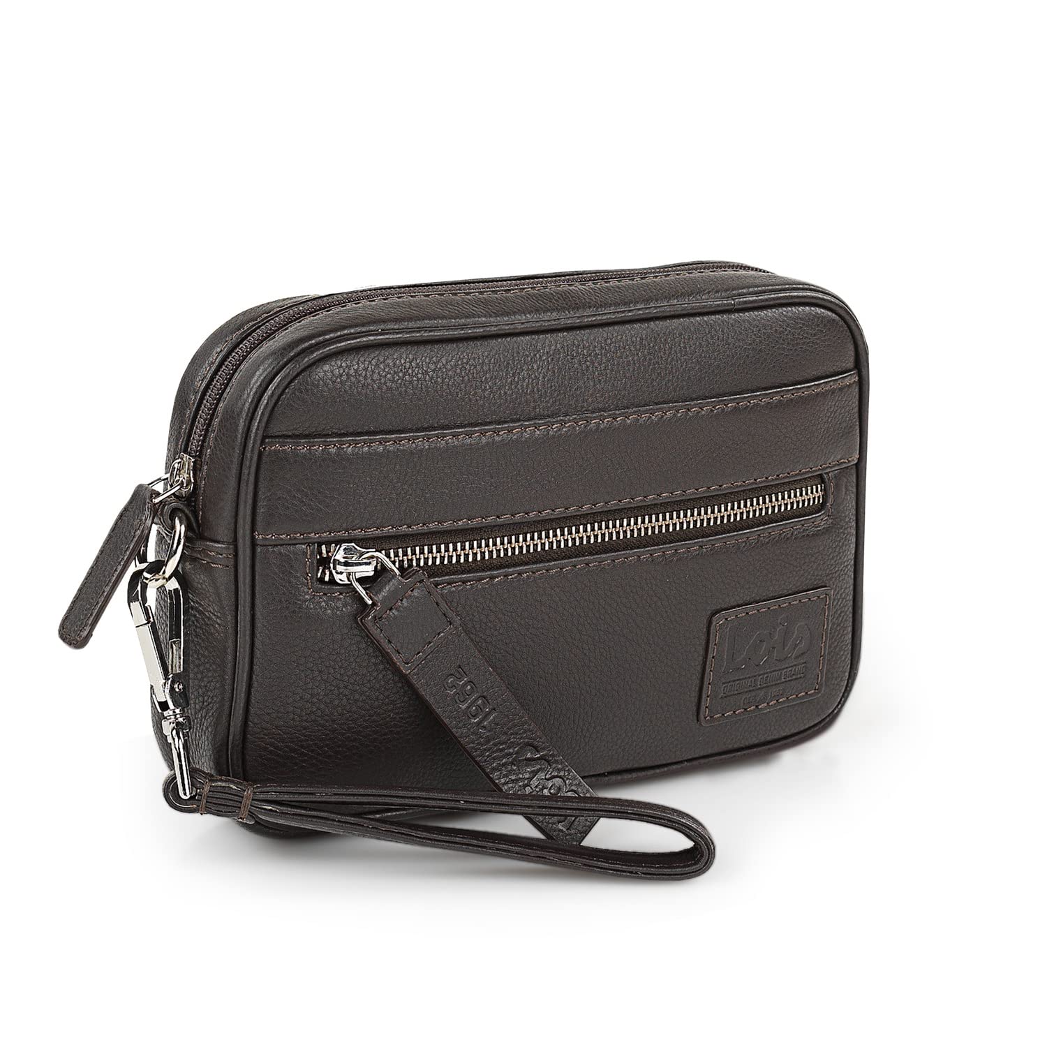Lois - Bolso de Mano para Hombre Multifuncional de Piel
