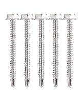 Vista 9 de Tornillos autoperforantes con cabeza hexagonal de acero inoxidable #8 x 3/4 pulgadas (25 unidades), acero inoxidable 410 totalmente roscado de chapa