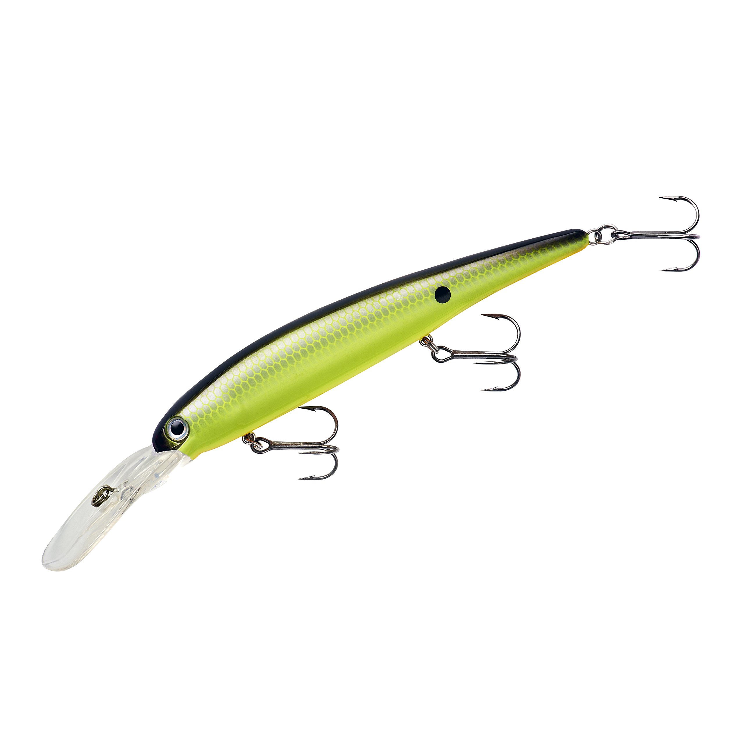Band-It Walleye Deep Minnow Jerkbait Fishing Lure, Fishing Accessories, Dives ro 27-feet Deep, 4 3/4", 5/8 oz, Chartreuse Pearl Scales, (BDTWBD2D11) — image 1