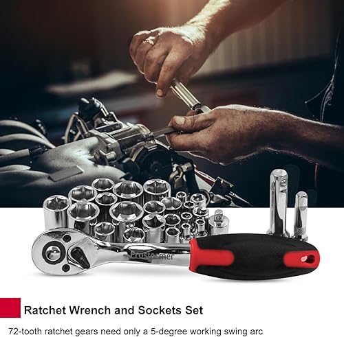 Miniatura 7 de Prostormer Kit de herramientas de 259 piezas, juego de herramientas manuales para el hogar general con caja de herramientas de almacenamiento de