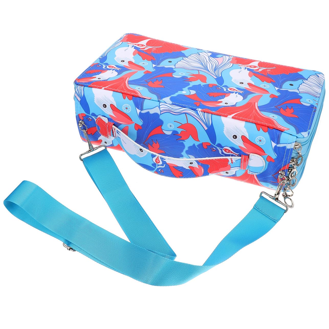 Artibetter Astuccio Portapenne Capiente Oxford Blu, Cerniera e Manico, 360 Elastici, per Scuola e Ufficio