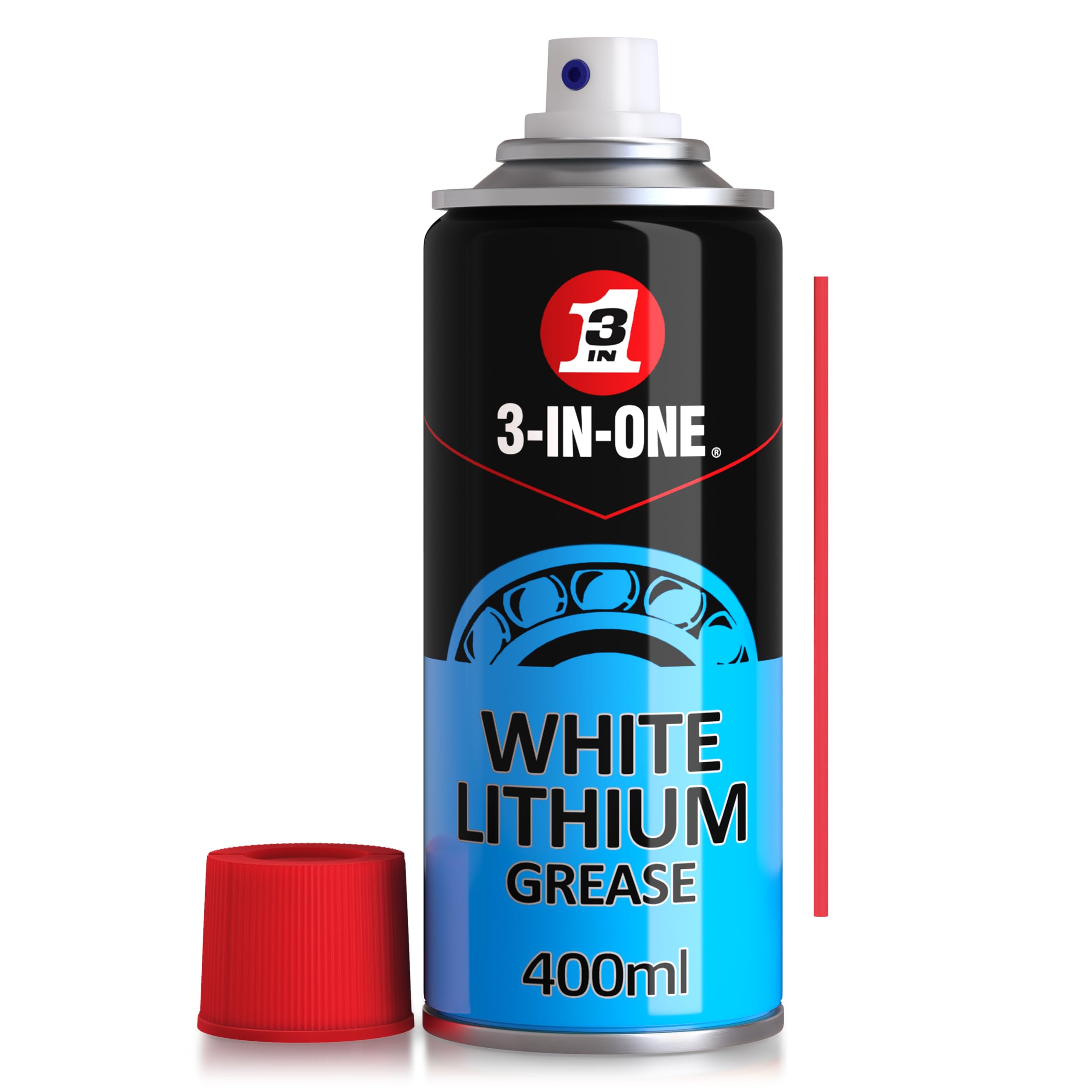 3-IN-ONE White Lithium Grease Spray, Metal to Metal Lubricant Spray - 400ml