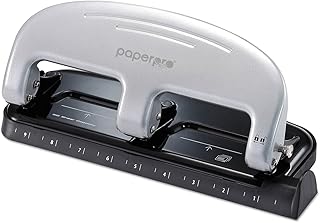 Bostitch Office EZ Squeeze 3-Hole Punch, 20 Sheet Capacity, Reduced Effort, No Jam Technology, Silver