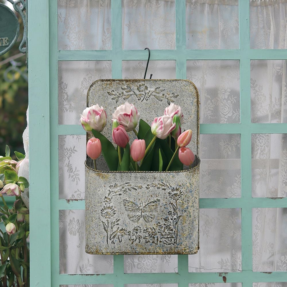 All Chic Wall Planter Metal Wall Planters Wall Hanging Planter Mailbox Planter Indoor Outdoor Planter Wall Mounted Planter for Farmhouse Decoration