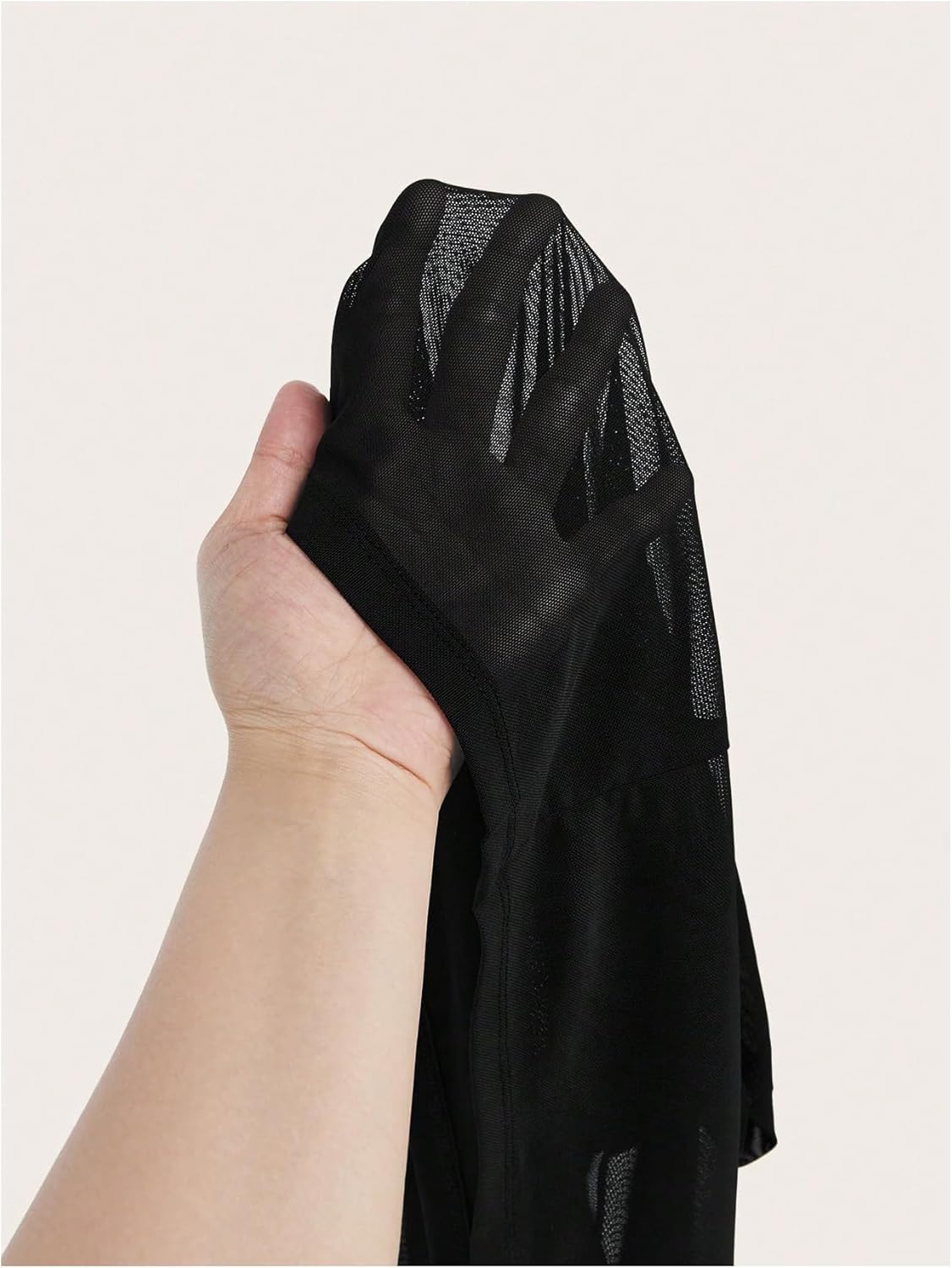 Women's Two Piece Sheer Mesh Short Sleeve Cropped T Shirts with Deep V Neck Cami Tank Tops - Image 2