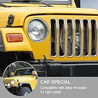 Vista 5 de Insertos de parrilla delantera para Jeep Wrangler TJ 1997-2006 (cromado)