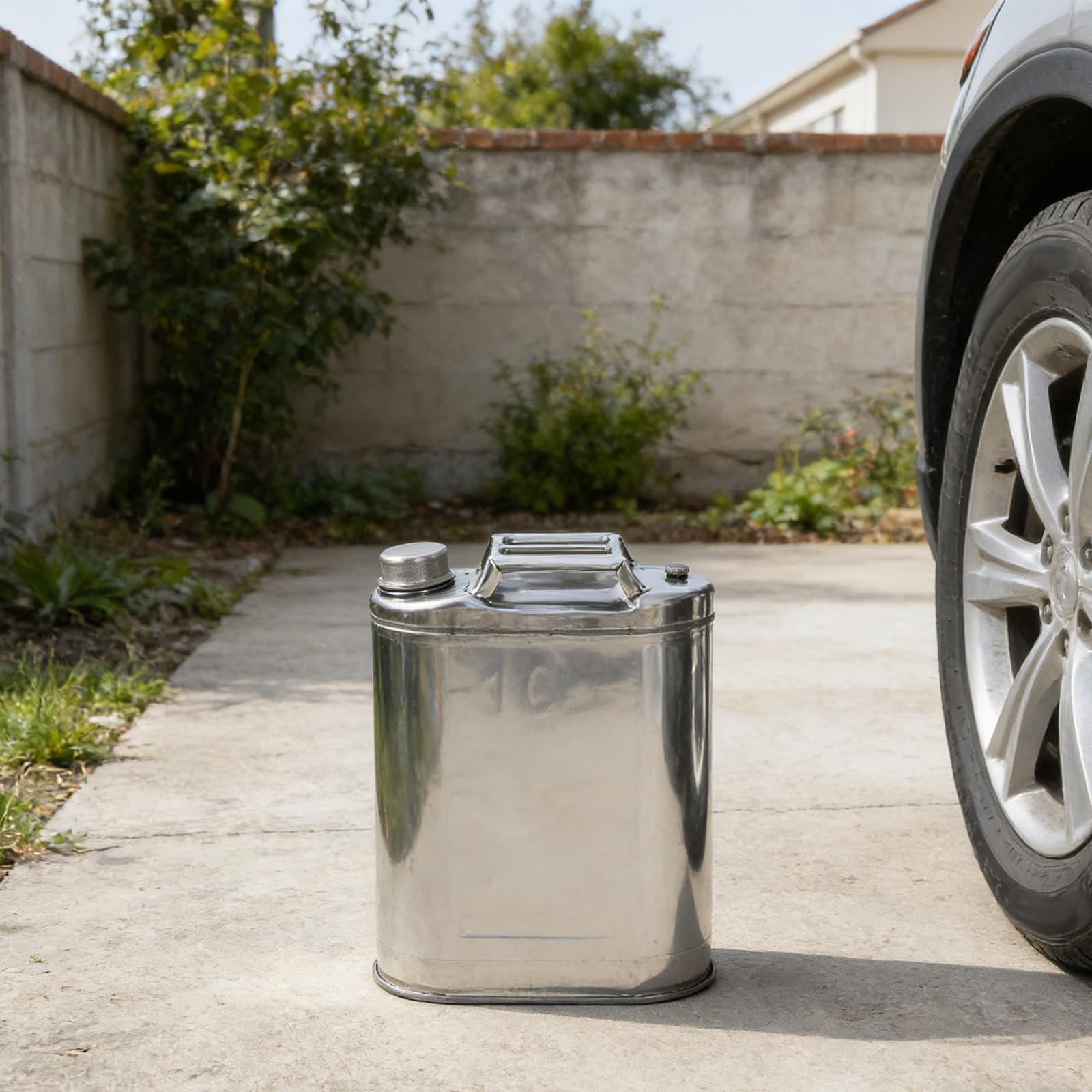TOYANDONA Tragbarer Edelstahl Wasserkanister 10l mit Ergonomischem Griff und Belüftungsventil für Camping und Gartenbewässerung