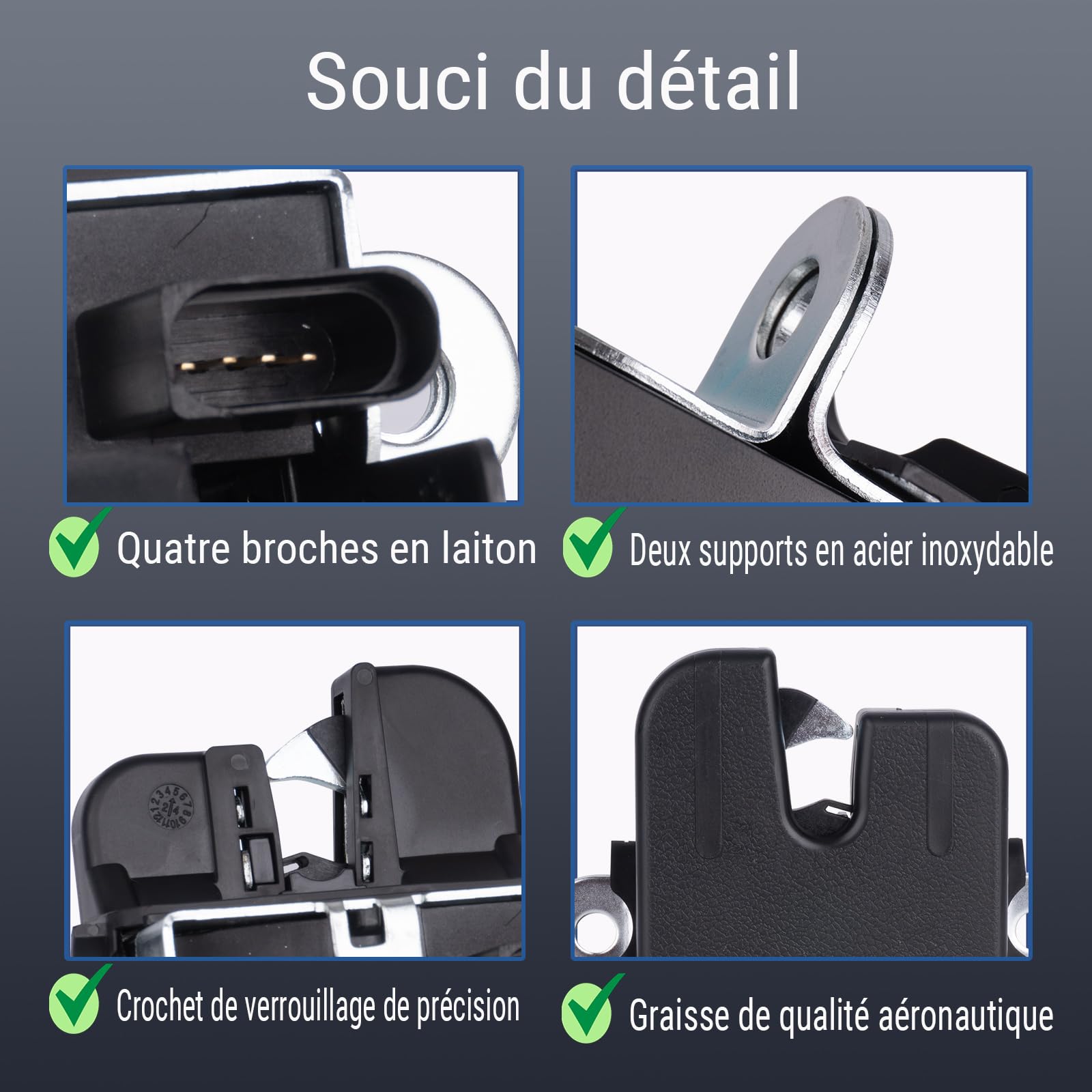 5G6827505 Serrure Hayon Coffre Voiture Compatible avec VW Tiguan | Serrure Porte ArrièRe Automobile Compatible avec VW Tiguan 2007-2016 & Golf 7 2012-2019