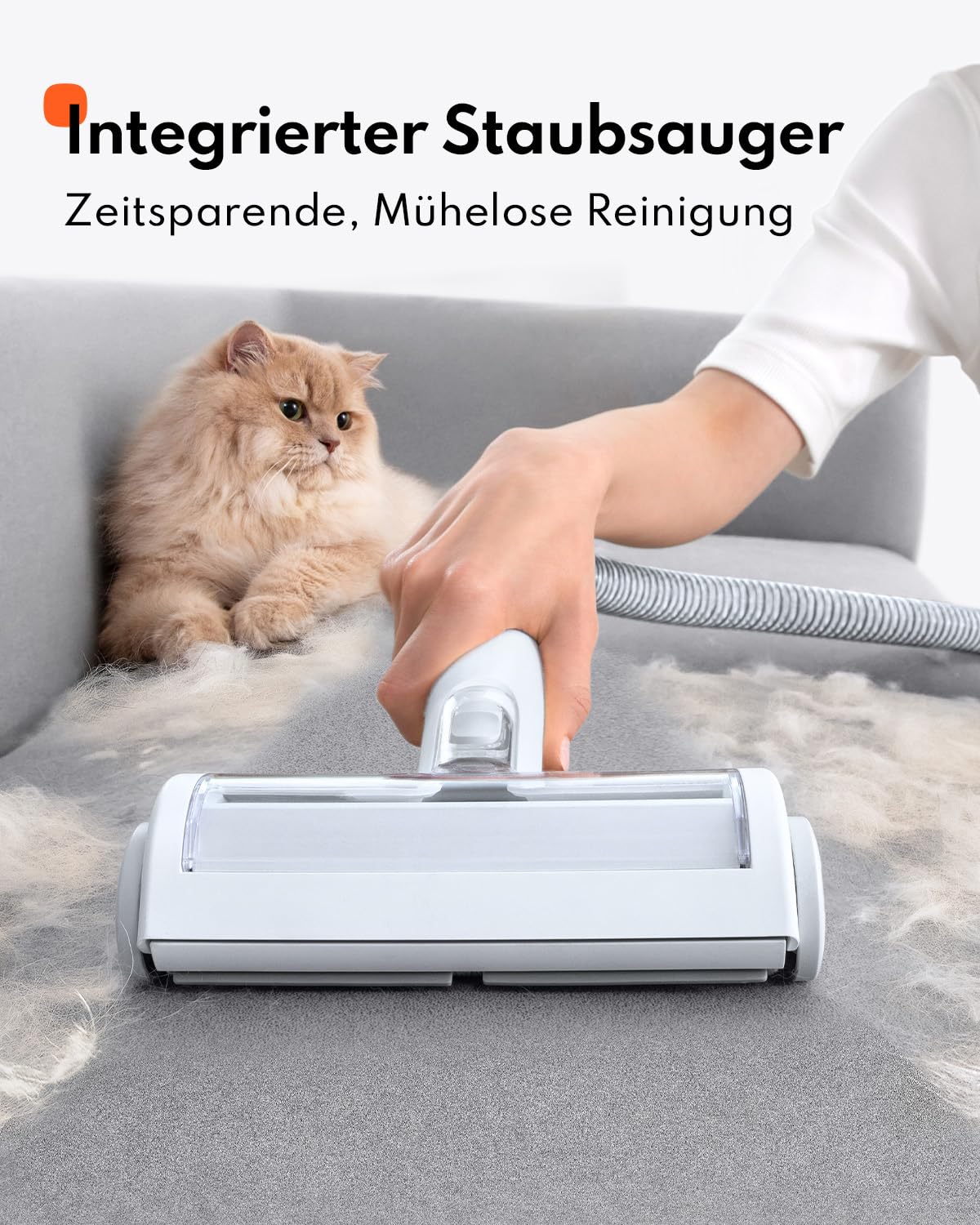 Homerunpet Hundeschermaschine mit Staubsauger, 45dB Ultraleise & Super 12000 Pa Saugt Haustierpflegeset, Profi Hundehaarschermaschine mit 6 Pflegewerkzeugen, Tierhaarentferner für Hunde Katzen, 1,85L