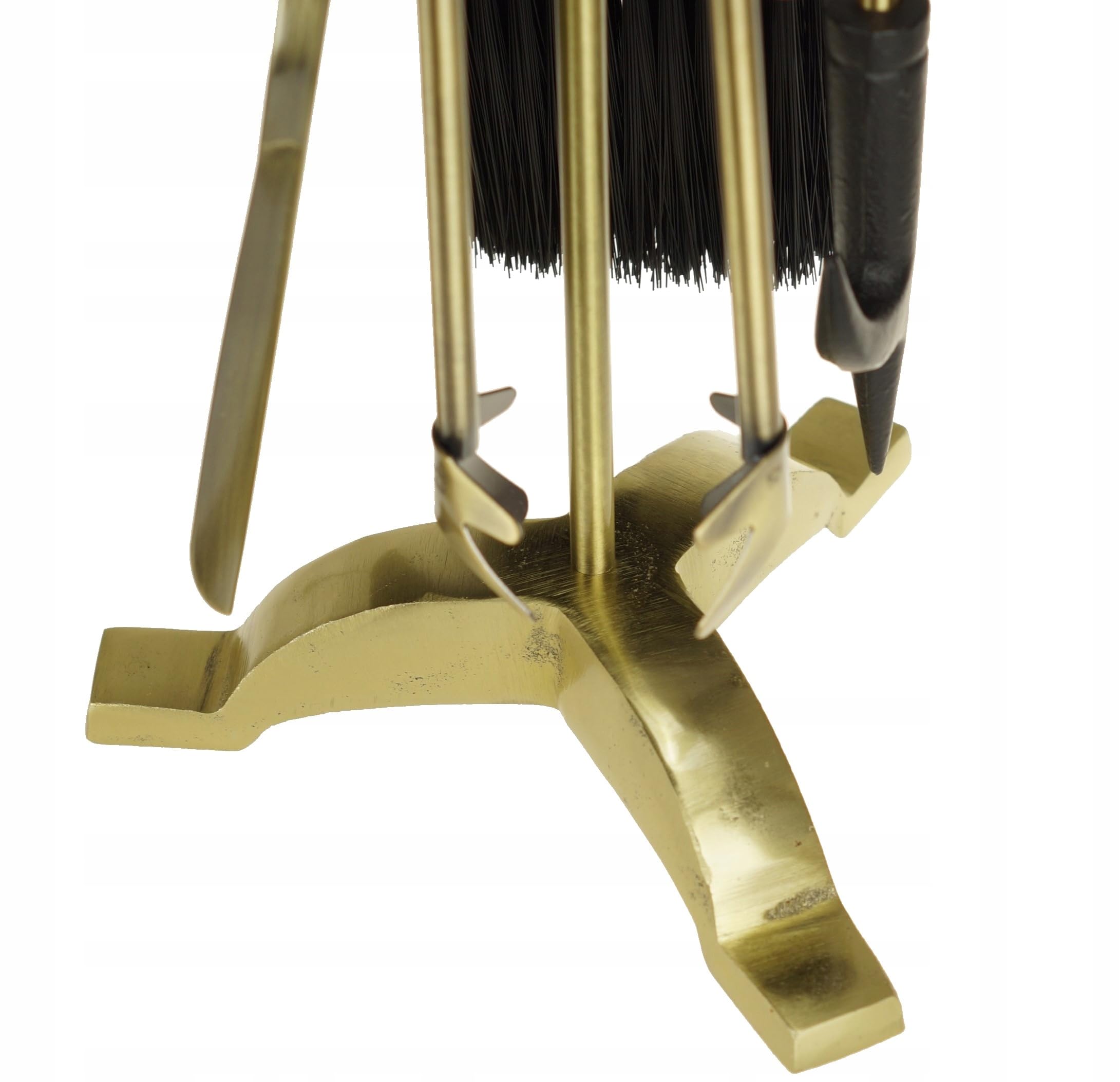 Kaminbesteck 5-teilig Gold-Schwarz | antiker Stil, Ständer, Ofenbesteck, Metall, Kaminzubehör, Kaminset, dekorativ