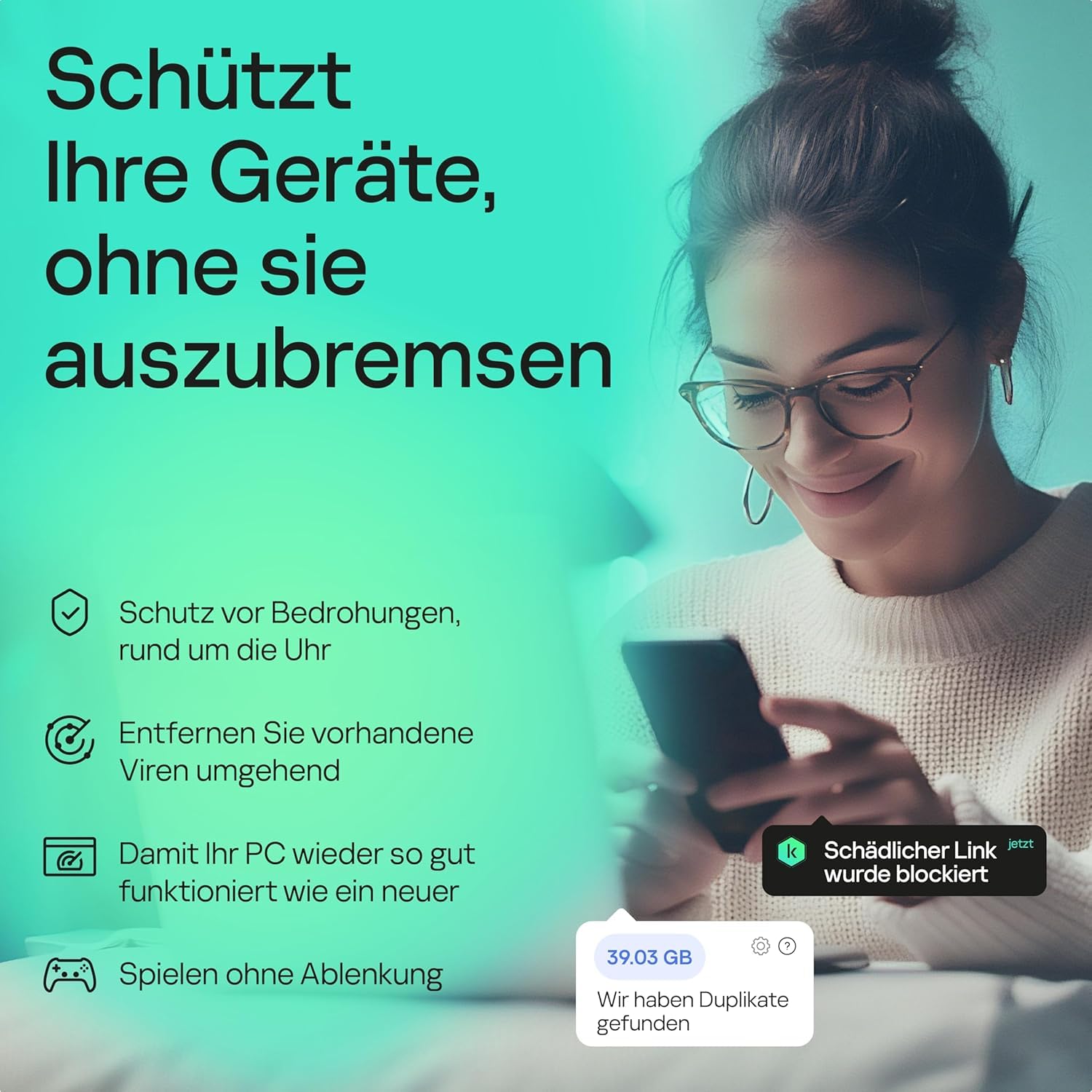 Kaspersky Premium Total Security 2026 | 10 Geräte | 2 Jahre | Anti-Phishing und Firewall | Unbegrenzter VPN | Passwort-Manager | Kindersicherung | 24/7 Unterstützung | PC/Mac/Mobile | Code per Post