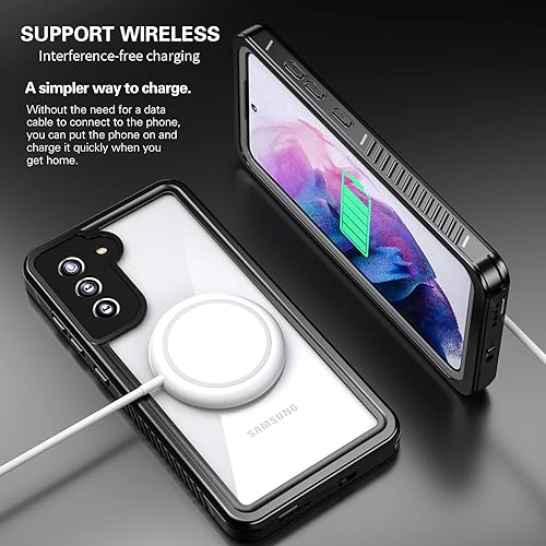 Miniatura 6 de DINGXIN Funda impermeable para Samsung Galaxy S23 FE 5G, con certificación IP68, a prueba de golpes, a prueba de suciedad, a prueba de nieve,