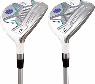Womens Rife Golf 812s New Offset #11 + #13 Fairway Metal Wood RH Clubs Set Right Handed Premium Ultra Forgiving Ladies Flex Graphite Shaft with Tour Velvet Grip + Headcovers