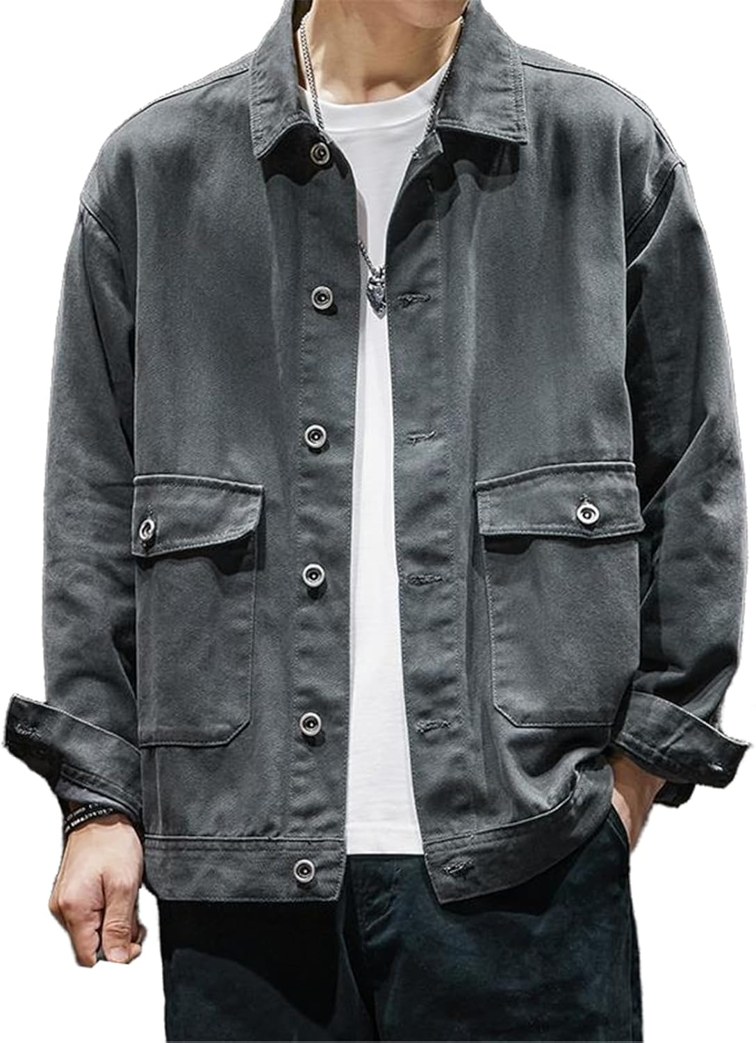 Workwear Outerwear for Men, Autumn Loose Japanese Retro Casual Jacket