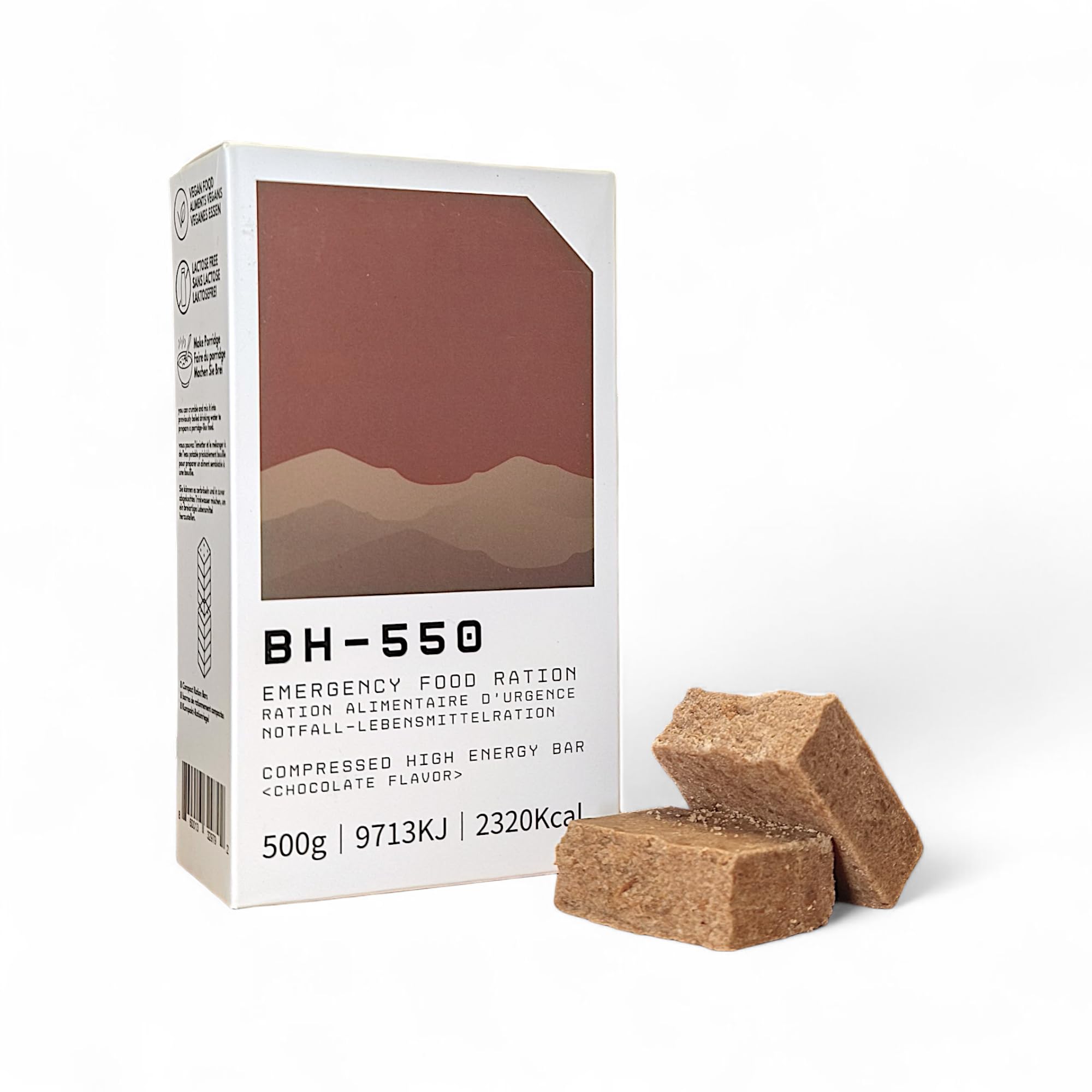 Ración de emergencia BH-550, barra energética de supervivencia (500g / sabor a chocolate) (6 cajas *500 g)