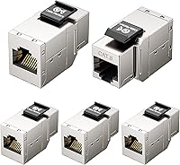 Vista 1 de Cable Matters [Listado UL] Paquete de 5 acopladores Keystone Cat 6 blindados de 10 Gbps (conector Keystone Ethernet RJ45 blindado hembra a hembra)