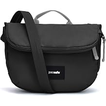 Pacsafe Slingsafe 200 GII Cross-Body Shoulder Bag, Jet Black, One Size, Pacsafe Go Anti Theft Saddle Crossbody