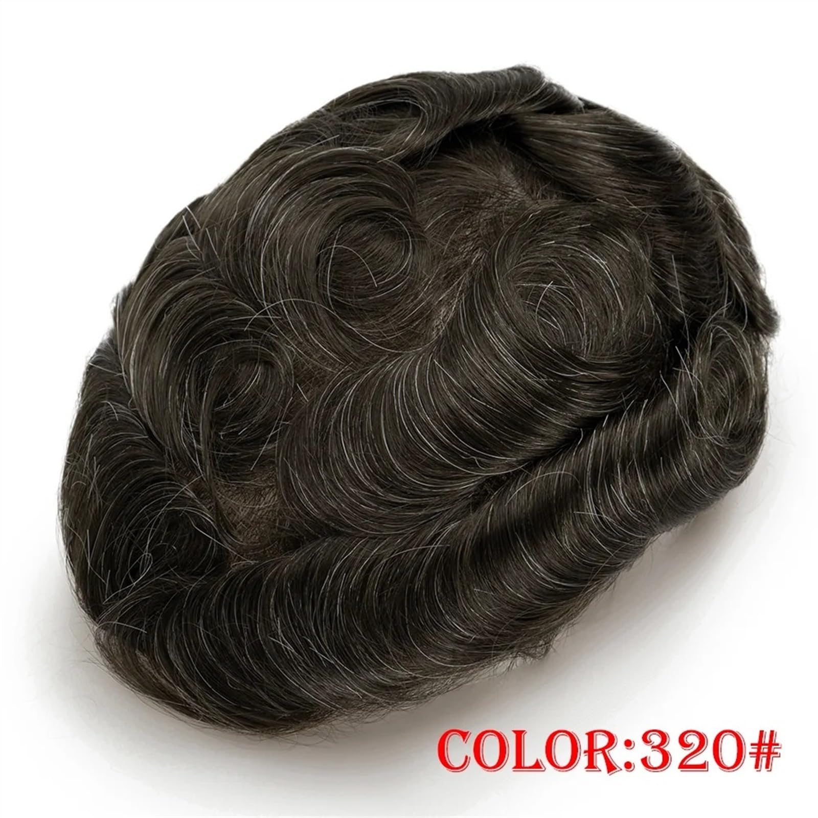 Tube dla mężczyzn peruka dla mężczyzn cienka skóra z pętlą w kształcie litery V peruka dla mężczyzn naturalne włosy Remy 0,03 mm szary ludzki włos system protezy włosów dla mężczyzn części