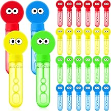 24 Pcs Street Themed Bubble Wands Colorful Mini Bubble Party Favor Toys for Kids Toddlers Birthday Goodie Bag Stuffer Filler Summer Activity Wedding Outdoor Classroom Reward Gifts