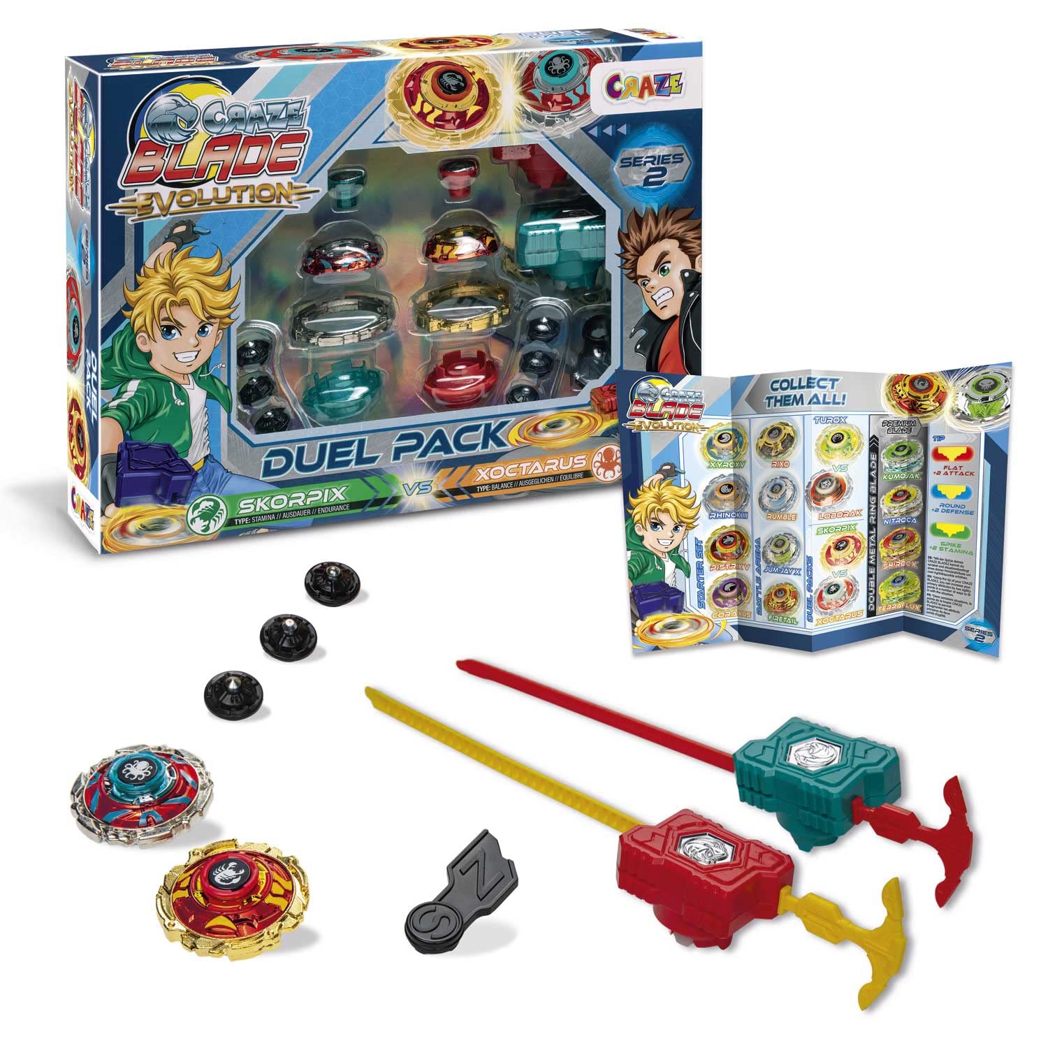 CRAZE Blade Battle Spinner  Skorpix Xoctarus Evolution 35993 Metal Spinning Top for Children, Blade Toy