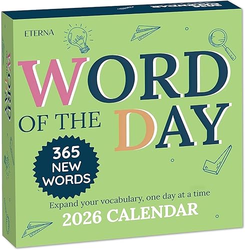 Calendario diario de la palabra del día 2026  Calendario de escritorio diario con 365 palabras y definiciones nuevas e interesantes para todos los